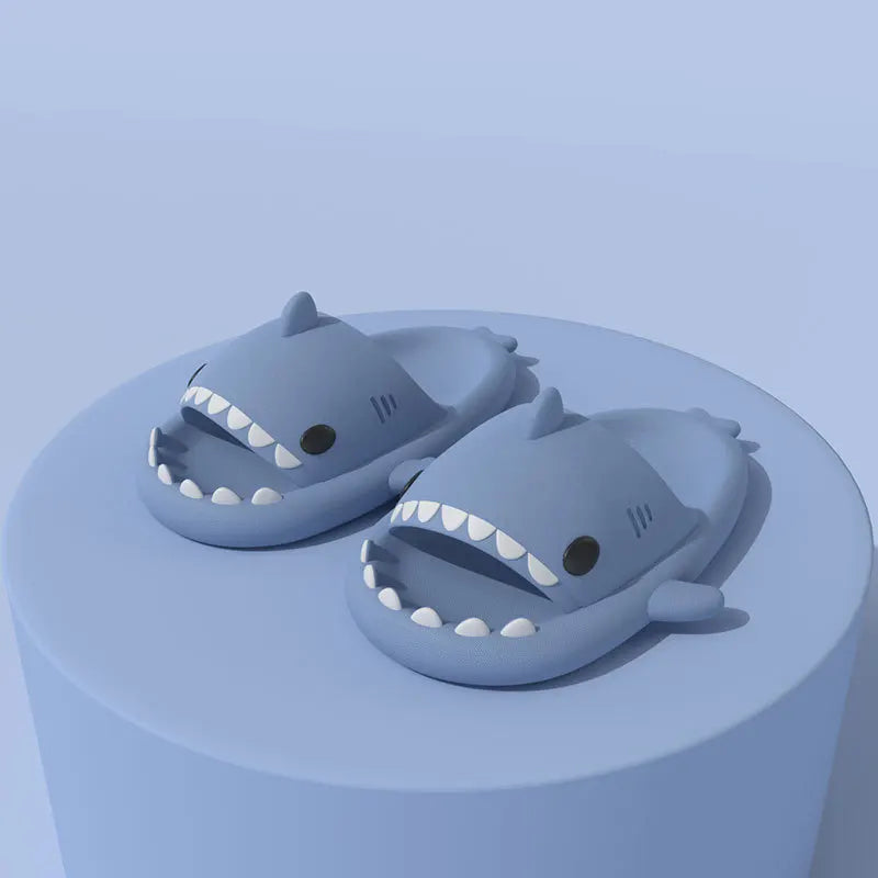New Cartoon Shark Slides for Women & Men - Funny Anti-skid Flip Flops for Indoor & Outdoor Wea