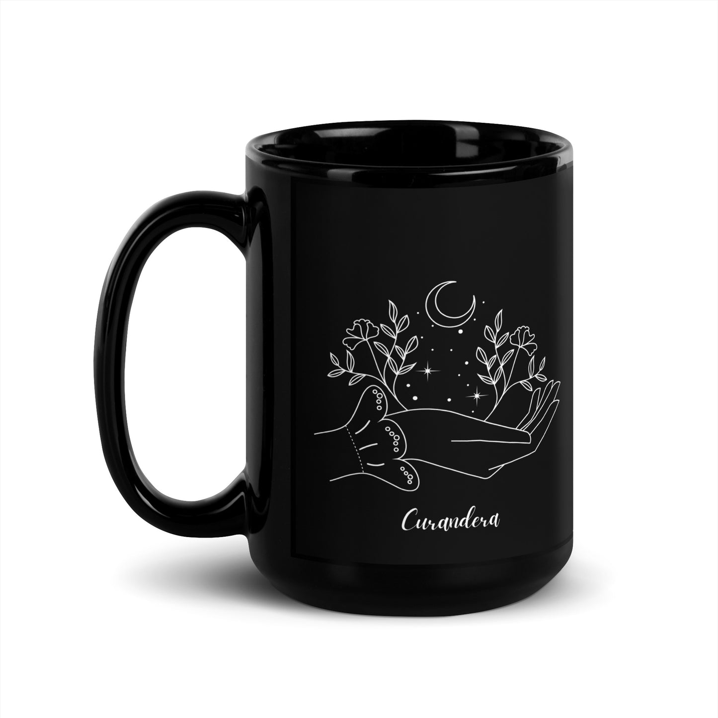 Curandera Black Glossy Mug Latina