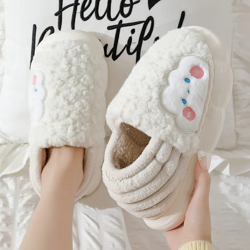 Stay Cozy and Stylish with Our New Fuzzy Winter Warm Cotton Slippers for Women