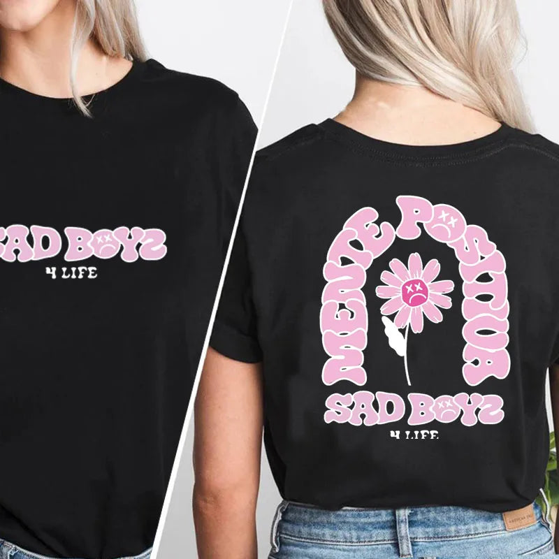 Sad Boyz Tour Flower Graphic T-Shirt - Junior H Concert Merch Unisex